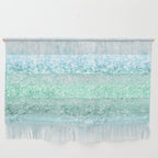 Aqua Seafoam Ocean Glitter #1 (Faux Glitter) #shiny #pastel #decor #art #society6 Wall Hanging Gallery Image 1