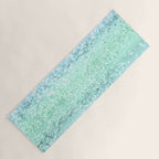 Aqua Seafoam Ocean Glitter #1 (Faux Glitter) #shiny #pastel #decor #art #society6 Yoga Mat Gallery Image 1