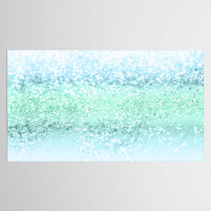Aqua Seafoam Ocean Glitter #1 (Faux Glitter) #shiny #pastel #decor #art #society6 Tablecloth Gallery Image 2