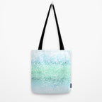 Aqua Seafoam Ocean Glitter #1 (Faux Glitter) #shiny #pastel #decor #art #society6 Tote Bag Gallery Image 2