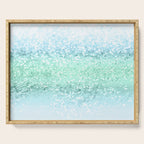 Aqua Seafoam Ocean Glitter #1 (Faux Glitter) #shiny #pastel #decor #art #society6 Serving Tray Gallery Image 1