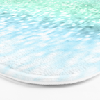 Aqua Seafoam Ocean Glitter #1 (Faux Glitter) #shiny #pastel #decor #art #society6 Bath Mat Gallery Image 3