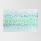 Aqua Seafoam Ocean Glitter #1 (Faux Glitter) #shiny #pastel #decor #art #society6 Rug Gallery Image 2