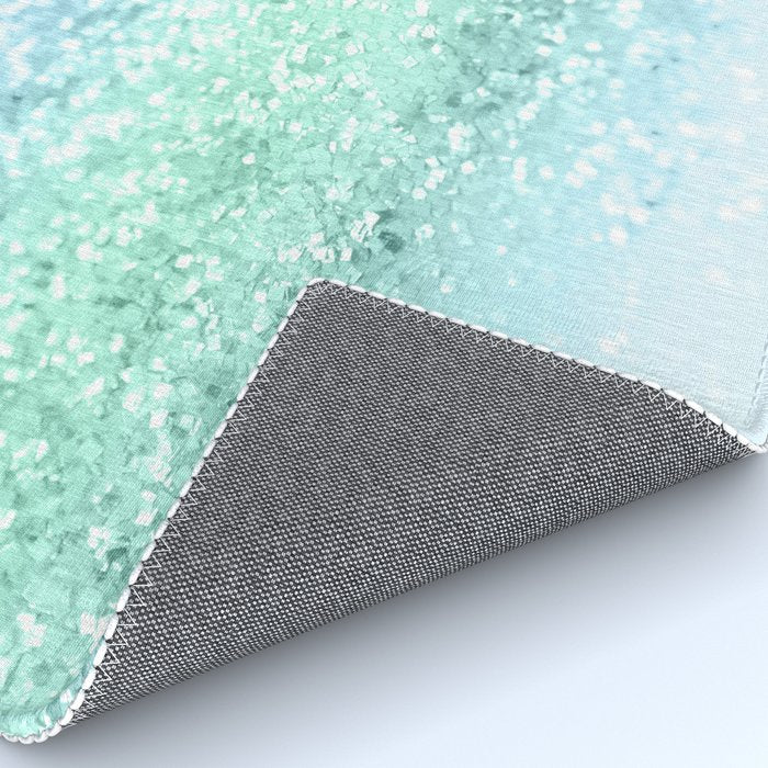 Aqua Seafoam Ocean Glitter #1 (Faux Glitter) #shiny #pastel #decor #art #society6 Rug Gallery Image 4