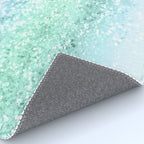 Aqua Seafoam Ocean Glitter #1 (Faux Glitter) #shiny #pastel #decor #art #society6 Rug Gallery Image 4