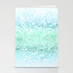 Aqua Seafoam Ocean Glitter #1 (Faux Glitter) #shiny #pastel #decor #art #society6 Stationery Card Gallery Image 2