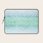 Aqua Seafoam Ocean Glitter #1 (Faux Glitter) #shiny #pastel #decor #art #society6 Laptop Sleeve Gallery Image 1