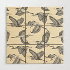 great blue herons pearl Wood Wall Art Gallery Image 1
