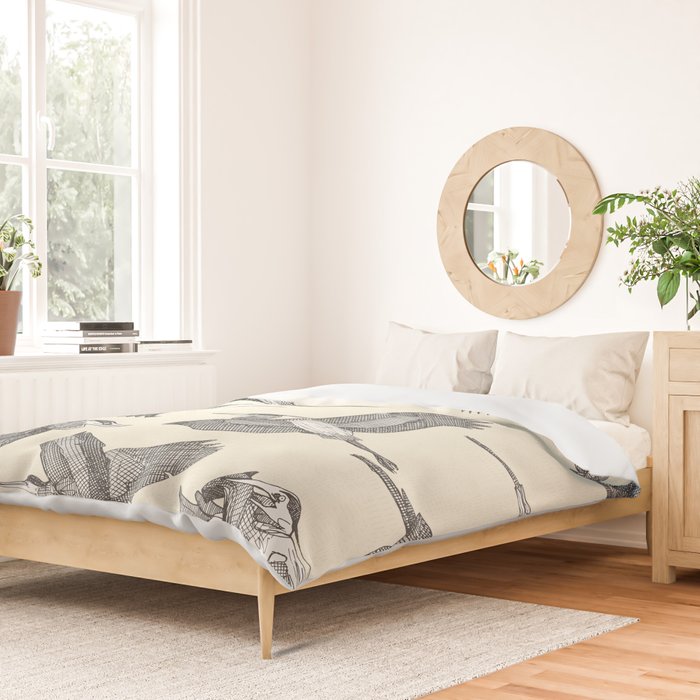 great blue herons pearl Duvet Cover Gallery Image 2
