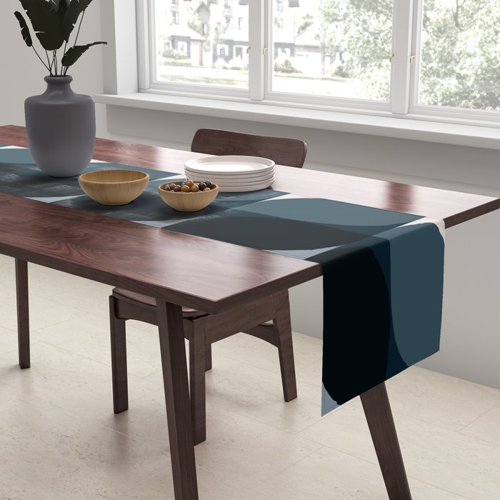 Almond Shapes Pattern V Table Runner Gallery Image 2