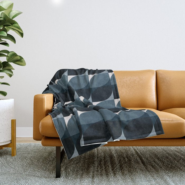 Almond Shapes Pattern V Throw Blanket Gallery Image 1
