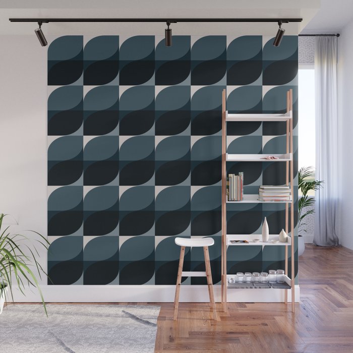 Almond Shapes Pattern V Wall Mural Gallery Image 1