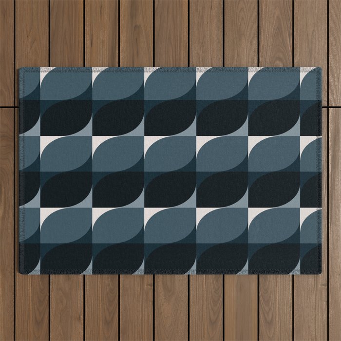 Almond Shapes Pattern V Outdoor Rug Gallery Image 1