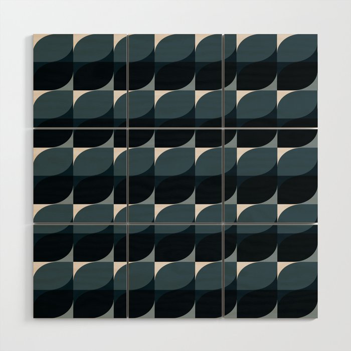 Almond Shapes Pattern V Wood Wall Art Gallery Image 1