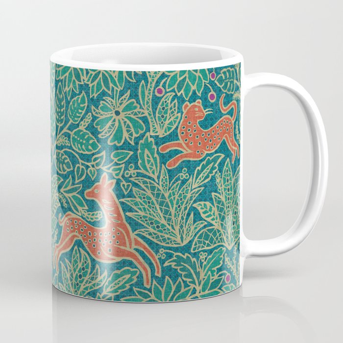 Jungle Fawn and Cat Coffee Mug Gallery Image 1