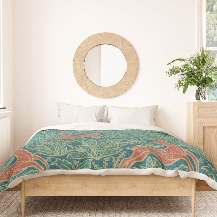 Jungle Fawn and Cat Duvet Cover Gallery Image 3