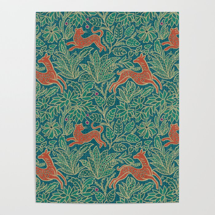 Jungle Fawn and Cat Poster Gallery Image 1