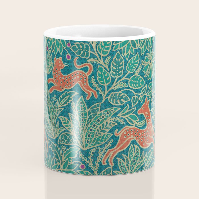 Jungle Fawn and Cat Coffee Mug Gallery Image 4