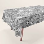 canadian animals black white Tablecloth Gallery Image 1