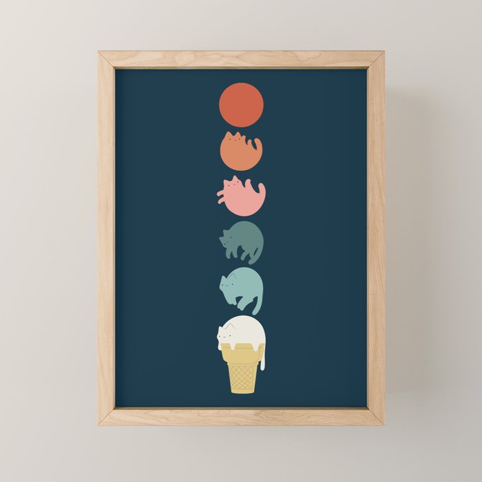 Cat Landscape 181: Cooling Down Mini Art Print Gallery Image 1