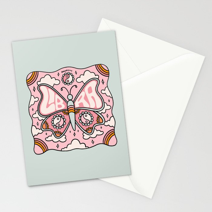 Libra Butterfly Stationery Card Gallery Image 2