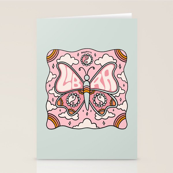 Libra Butterfly Stationery Card Gallery Image 1