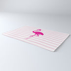 Flamingo & Stripes - Blush Hot Pink Rug Gallery Image 3