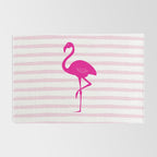 Flamingo & Stripes - Blush Hot Pink Rug Gallery Image 2