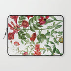 Rousing Red Botanical Laptop Sleeve Gallery Image 1