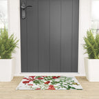 Rousing Red Botanical Welcome Mat Gallery Image 3