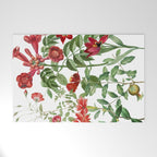 Rousing Red Botanical Welcome Mat Gallery Image 1