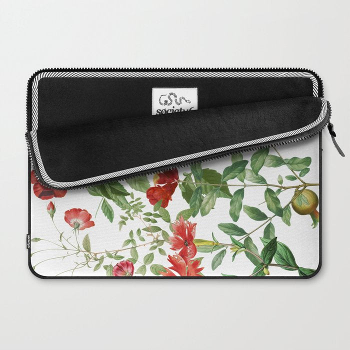 Rousing Red Botanical Laptop Sleeve Gallery Image 2