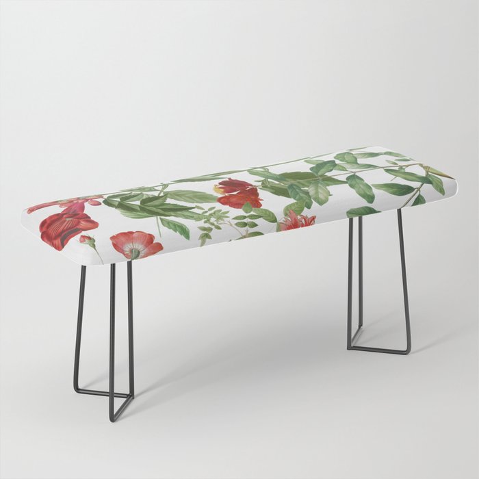 Rousing Red Botanical Bench Gallery Image 1