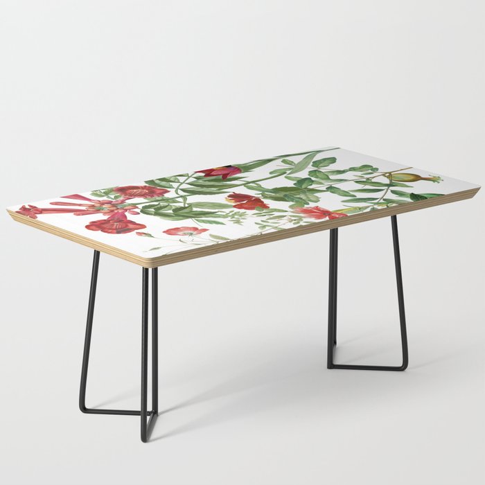 Rousing Red Botanical Coffee Table Gallery Image 1