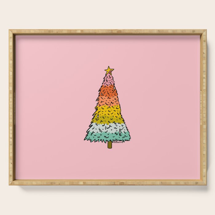 Rainbow Christmas Tree Serving Tray Gallery Image 1