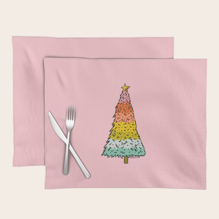 Rainbow Christmas Tree Placemat Gallery Image 1