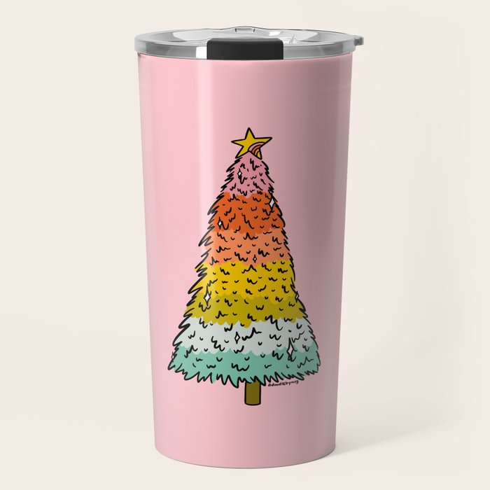 Rainbow Christmas Tree Travel Mug Gallery Image 1