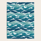 Cat waves pattern Poster Gallery Image 4