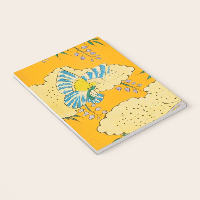 Butterflies on Flowers Vintage Japanese Botanical Print Notebook Gallery Image 3