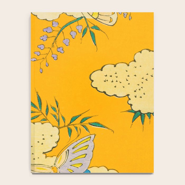 Butterflies on Flowers Vintage Japanese Botanical Print Notebook Gallery Image 4