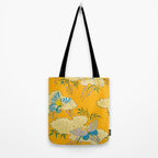 Butterflies on Flowers Vintage Japanese Botanical Print Tote Bag Gallery Image 2