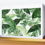 Green leaf watercolor pattern Wall Mural Gallery Image 2