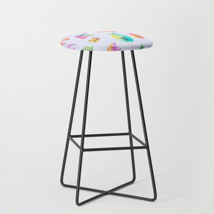Rainbow Cats Pastel Stool Gallery Image 1
