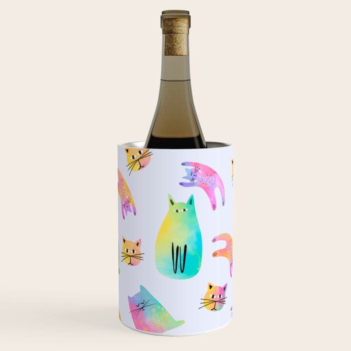 Rainbow Cats Pastel Wine Chiller Gallery Image 3