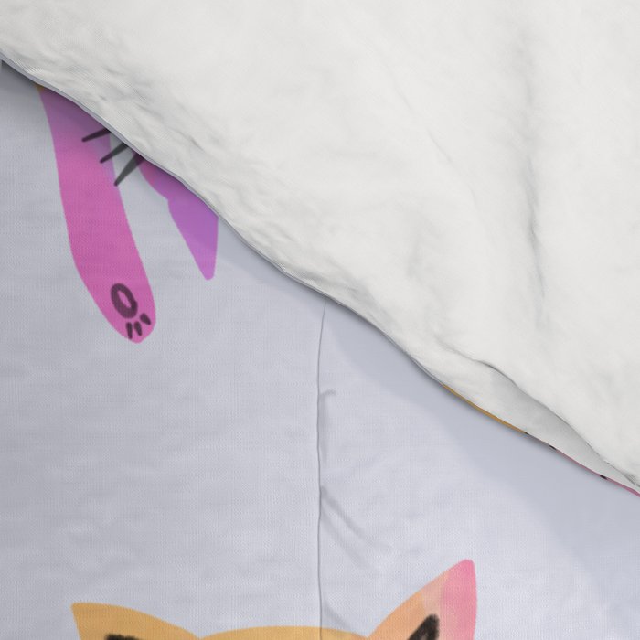 Rainbow Cats Pastel Comforter Gallery Image 4