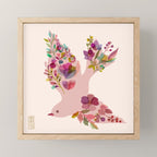 Blossoming Bird {Rose} Mini Art Print Gallery Image 1