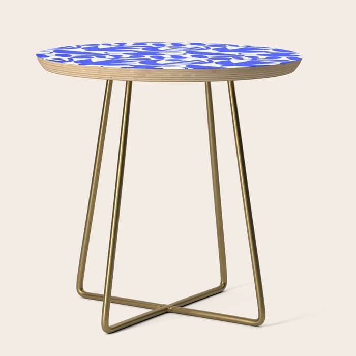 Abstract organic blue shape art pattern Side Table Gallery Image 1