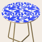 Abstract organic blue shape art pattern Side Table Gallery Image 2