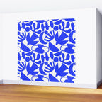 Abstract organic blue shape art pattern Wall Mural Gallery Image 2