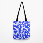Abstract organic blue shape art pattern Tote Bag Gallery Image 2